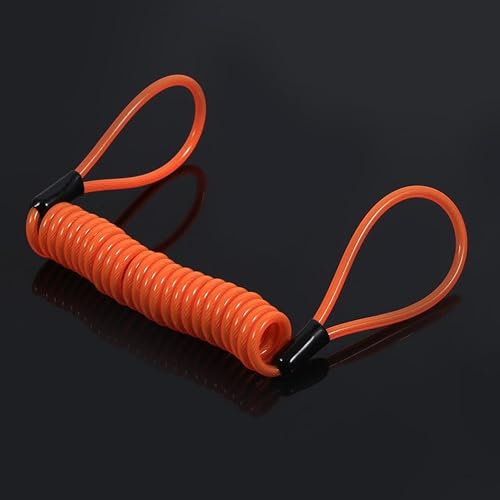 Miniatura 2 de VGEBY1 Cable de bloqueo de disco, cable de recordatorio de motocicleta, cable de bloqueo de disco de 4.9 ft, bloqueo de alarma de seguridad,