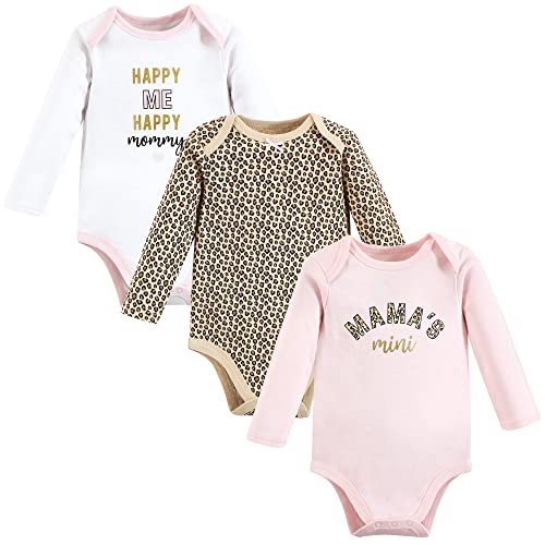 Image of Hudson Baby Baby Girls' Cotton Long-sleeve Bodysuits 3-pack