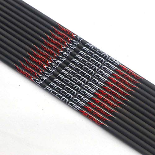 ACCMOS Carbon Arrow Shaft ID 8.0mm 32 Inch Spine 300/350/400/500 Arrow Accessory Parts Archery Recurve Bow Shooting Hunting Arrow DIY 6/12pcs (12pcs, 300 Spine) - Thumbnail 5