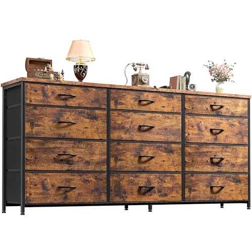 Romorgniz 55' Dresser for Bedroom with 12 Fabric Drawers,...