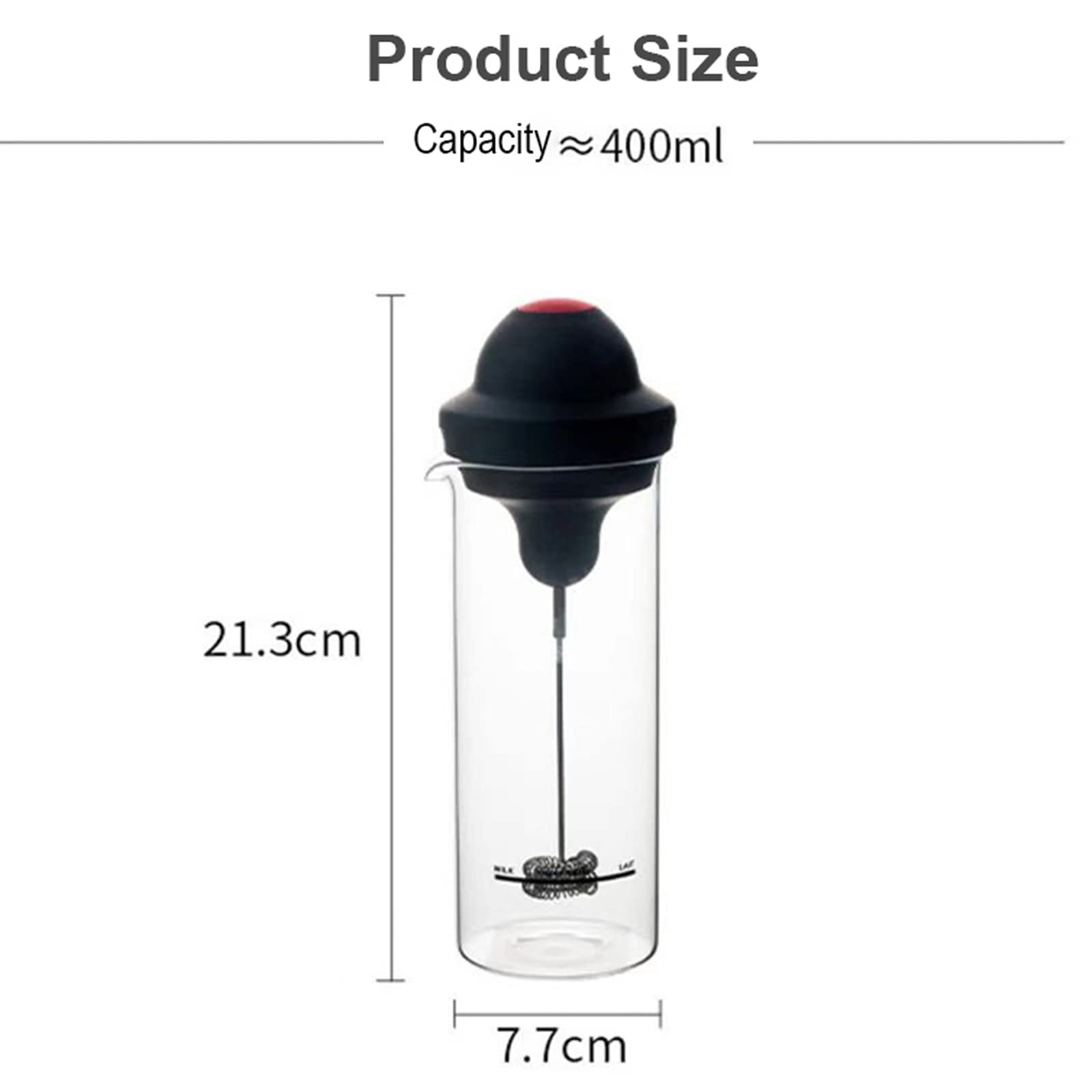 Montalatte elettrico senza fili, Schiuma elettrica per caffè schiuma di latte frullatore batteria montalatte tazza tazza elettrica montalatte