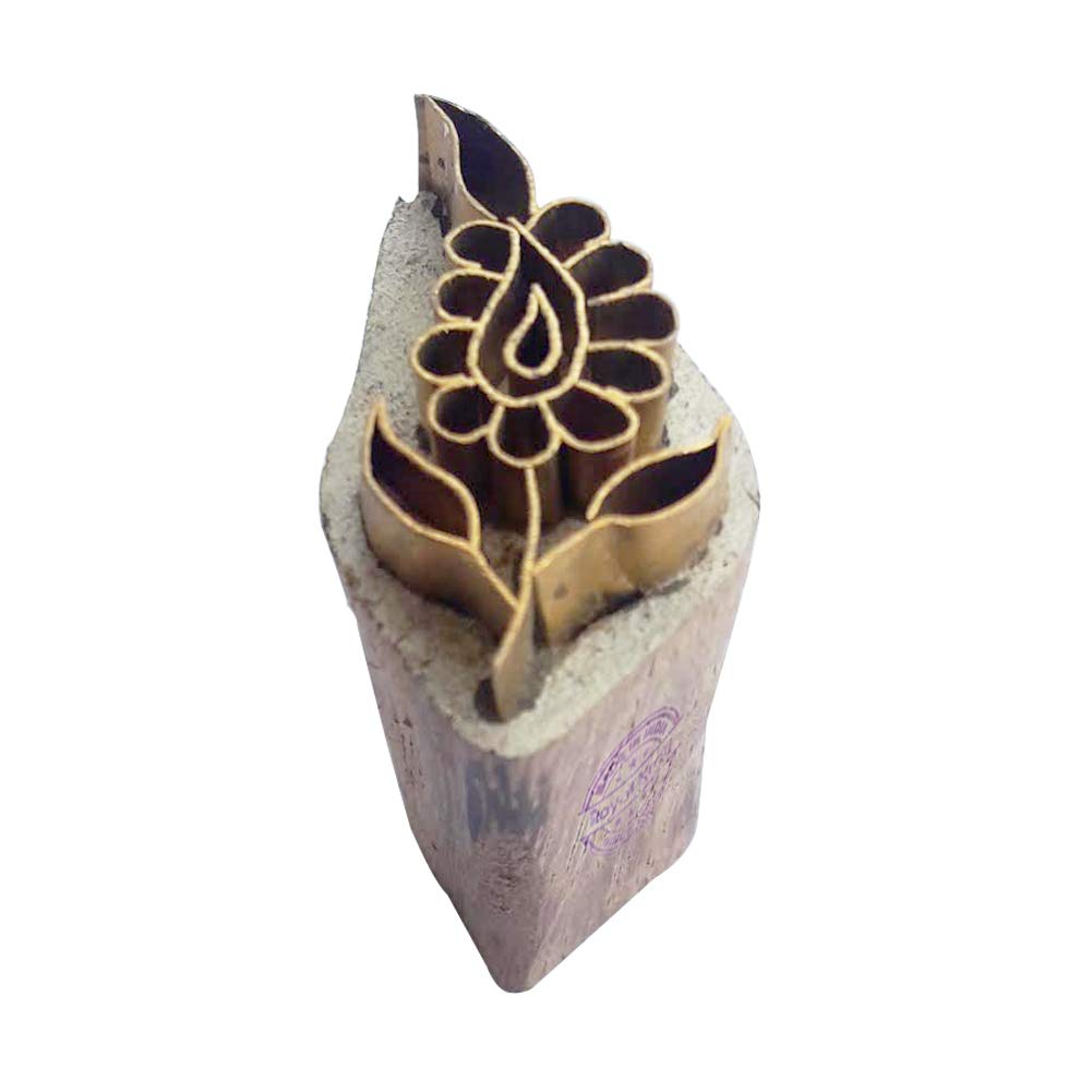 Royal Kraft Paisley Brass Wooden Stamps for Block Printing on Clay, Pottery, Fabric Btag010