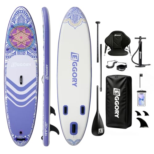 Image of Inflatable Paddle Board, Stand Up Paddle Board | Stable Design with Non-Slip Comfort Deck, Portable Travel Paddle Board