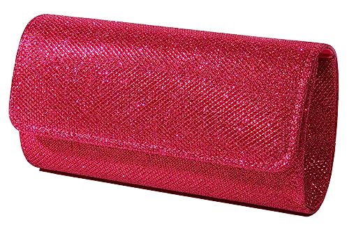lovyoCoCo Evening Bag Clutch Purses for Women Ladies Sparkling Party Handbag Wedding Bag, Rose
