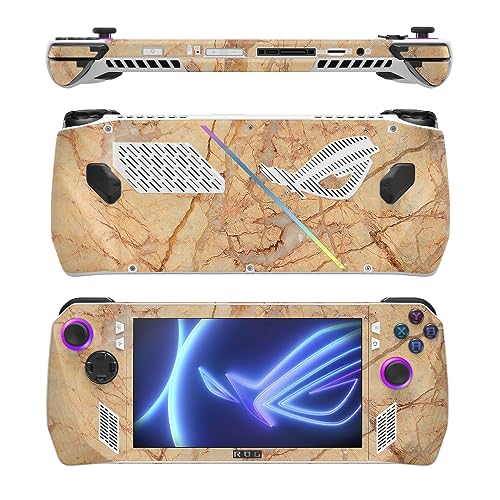 Image of MightySkins Skin Compatible with Asus ROG Ally - Amber Marble | Protective, Durable, and Unique Vinyl Decal wrap Cover | Easy to Apply, Remove, and Change Styles
