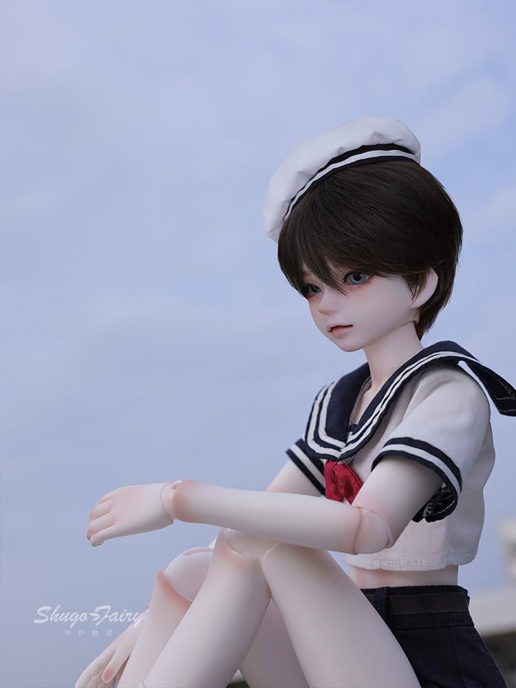 * vintage doll ୨୧ * 陶器製 愛らしい 男の子の フィギュア Lot - Schoenhut (Graziano) all wood Character Boy 16/401. 16