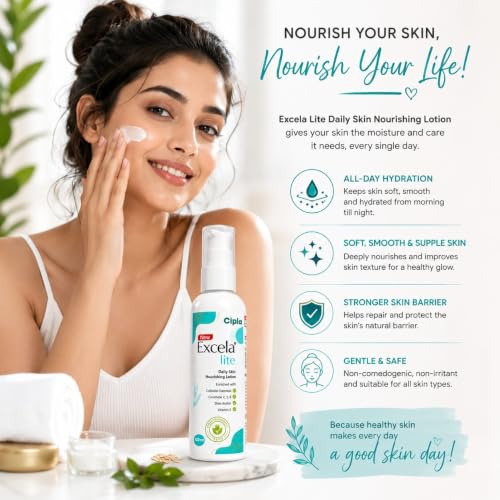 Image of Excela lite Daily Skin Nourishing Lotion By Grow Key With Shea Butter & Vitamin E,100 ml