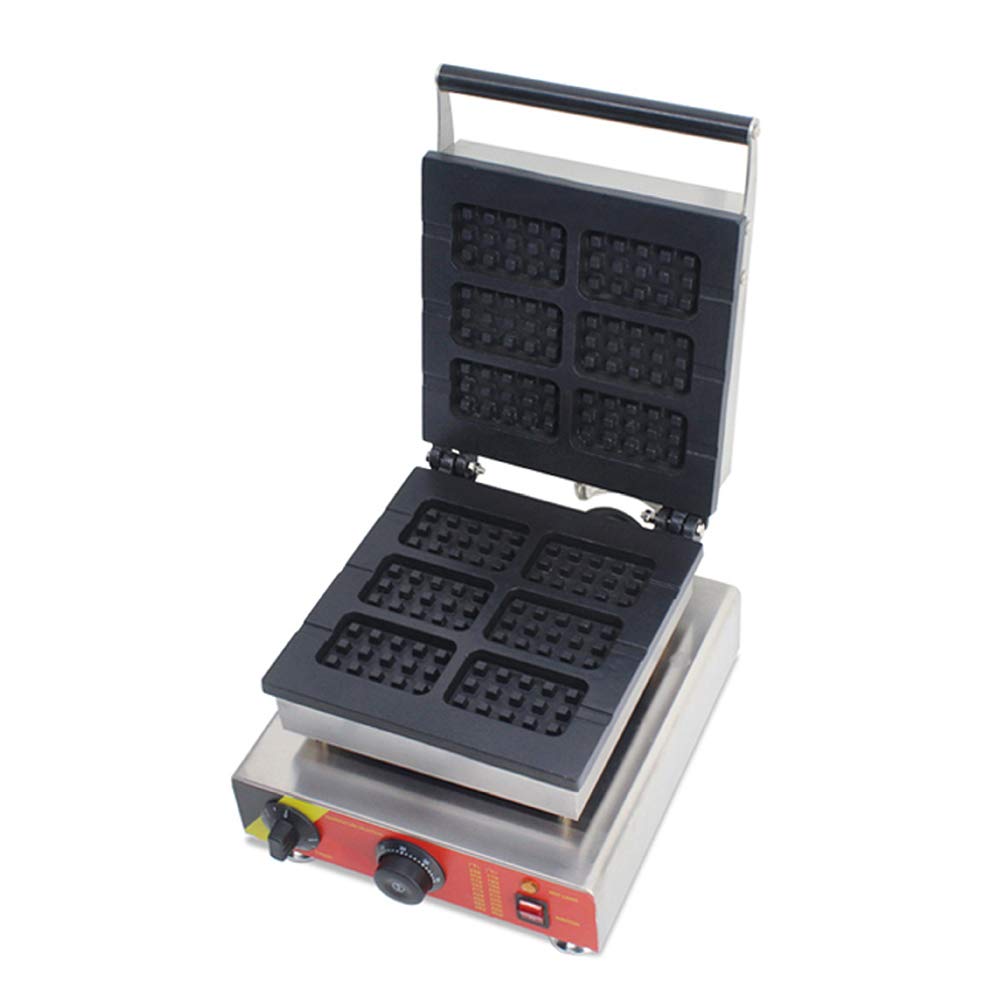 Waflera con placas antiadherentes y termostato ajustable, 1,65 kW, tamaño compacto para un fácil almacenamiento