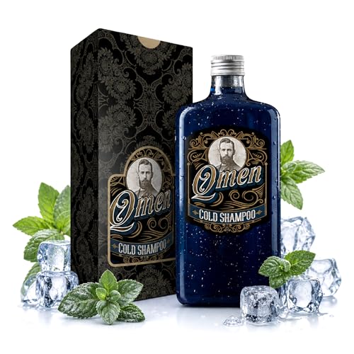 QMEN Cold Shampoo 500ml | Champú Efecto Frío con Mentol y Menta Hombre | Champú Refrescante para Cuero Cabelludo Graso y Picor | Limpieza Purificante Control de Grasa | Champú Menta Mentol Pelo Graso