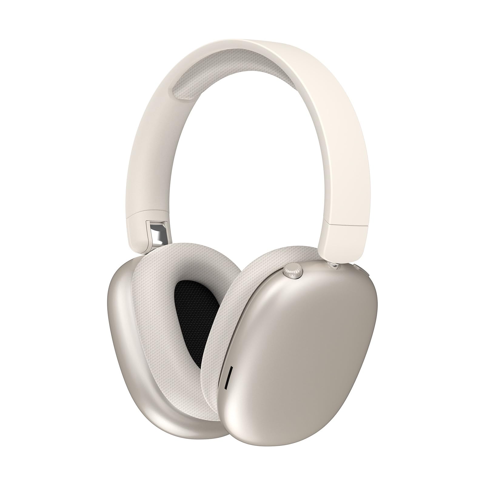 Awrotye Active Noise Cancelling Headphones,Wireless Bluetooth Over Ear Headphones,Hi-Res Audio,70H Playtime,Lightweight Foldable Comfort Soft Earpads Headset for Gym,Travel,iOS/Android-Beige White