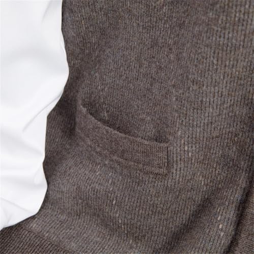 Men's Fahsion Cashmere Cardigan Vest V-Neck Sleeveless Sweater Cardigan Waistcoat3