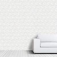 Wall Mural Geometric Pattern Removable Self-Adhesive Wallpaper Wall Decoration for Bedroom Living Room - 66x96 inches