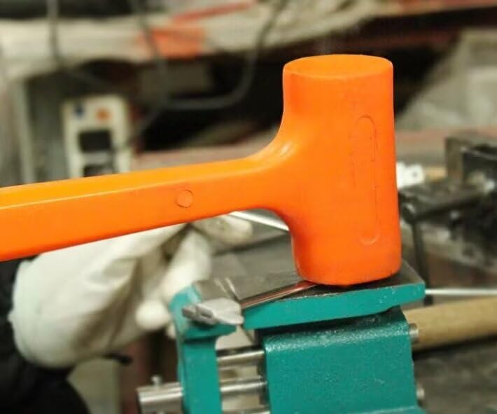 1 maillet de 0,2 à 1,8 kg en caoutchouc souple orange pour marteau Unicast en caoutchouc inélastique de montage marteau outils à main