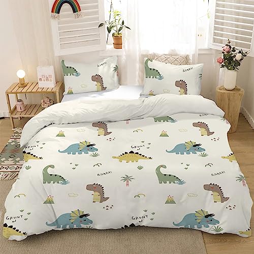 MUSOLEI Dinosaur Duvet Cover Set Kids Boys Girls Cartoon Animal Bedding Set