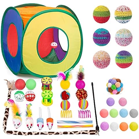 Retro Shaw 39 Pack Cat Toys Set, Interactive Cat Toys for Indoor Cats Kitten Kitty Cover