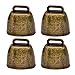 YARNOW 4Pcs Kuh Pferd Schafe Glocke Kleine Messing Glocken Vieh Ziege Bauernhof Laut Bronze Glocke Fern Pferd Schafe Eisen Glocken Krachmacher Anruf Glocken ( Bronze )