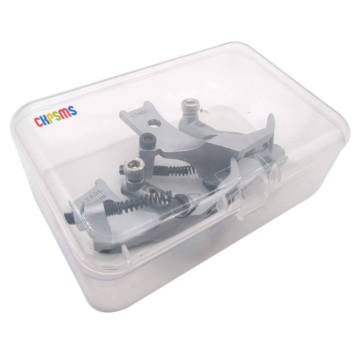 CKPSMS Marca -#GCGR-1245+GCGL-1245 Cada pie guía de Borde de Resorte Lateral Derecho e Izquierdo Compatible con/reemplazo para Pfaff Marca 1245, 545, 145, 335 (4mm)