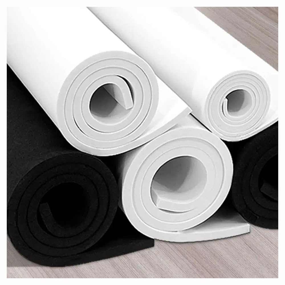 Foam Sheet, 1PCS Thickness 2mm to 10mm EVA Foam Sheet 15x39 Inches Sponge Roll Cosplay DIY Material High Density Waterproof Easy to Cut(Color:Black,Size:4mm)