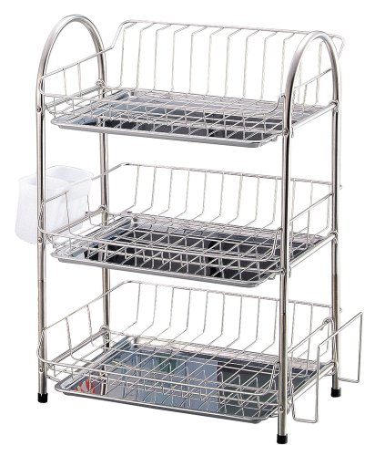 Pearl Metal H-6144 Emble-3-Tier Drainer Basket