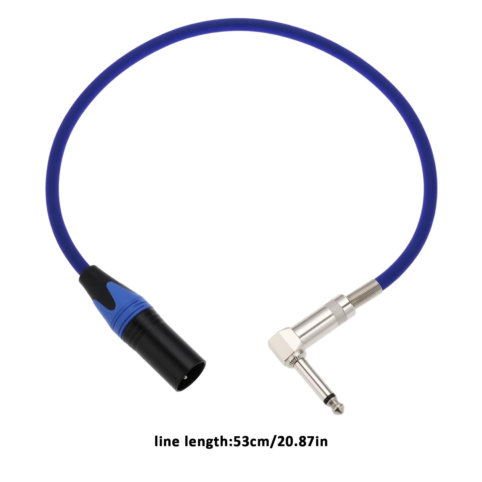 EMSea 2Pcs Right Angle 1/4 TS to XLR 3Pin Male Microphone Audio Cable 22awg for Micphone Mixer Instruments(53cm) - Image 4