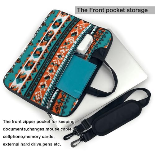 Bolso portátil estampado turquesa azteca 14 pulg impermeable miniatura 6