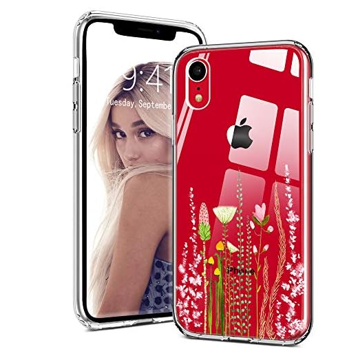 Idocrs söt tusensköna telefonskal för iPhone 6/6s/6s Plus/6 Plus/7/8 / 7Plus/X/Xs/Xs Max/XR / 11 vilda blommor klar gul silikon, Bumper case, iPhone Xs Max, Bloom Wildflower