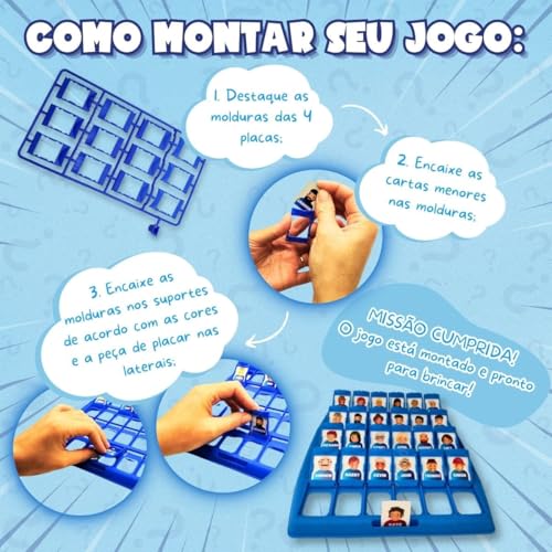 Jogo Quem Sou Eu Cara A Criança Infantil Brinquedo Jogos De Mesa e Tabuleiro Para Menino e Menina 5