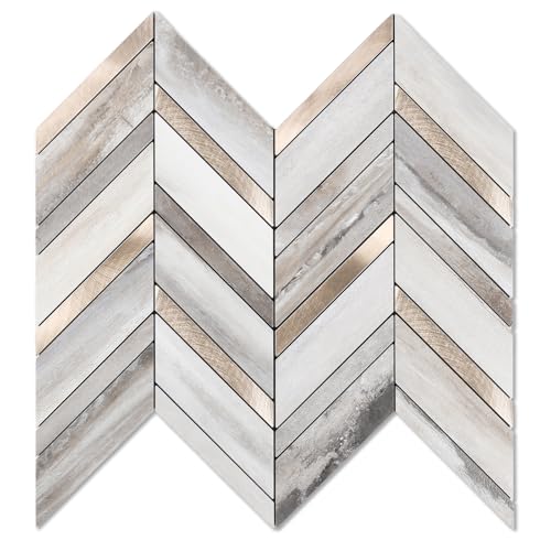 Yipscazo Wood Grain Herringbone Peel And Stick Backsplash