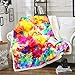 Coperta Tie Dye Sherpa Boho Coperta in pile psichedelico per bambini Ragazzi Ragazze Bohemian Gypsy Peluche Coperta colorata Graffiti Art Fuzzy Coperta per divano letto divano doppia 60x80 pollici