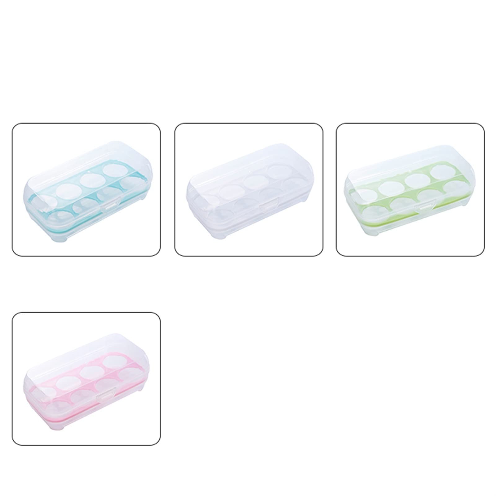 Compartimiento de Huevos para refrigerador Caja de Almacenamiento de 8 Huevos Refrigerador Porta Huevos Contenedor Portador de Huevos portátil para Camping Picnic