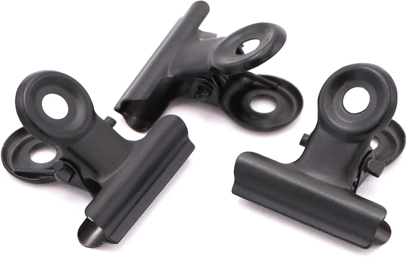 Zaciski do papieru Zaciski do zawiasów Składane stacjonarne klipsy buldoga, 20 sztuk Duży 2-calowy czarny buldog Spinacze do papieru/Metalowy klips do zawiasów Zaciski do plików, zdjęcia w domu Kuch