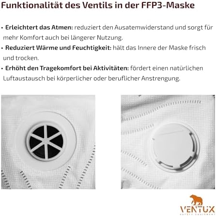 FFP3 Maske mit Ventil für hohen Schutz