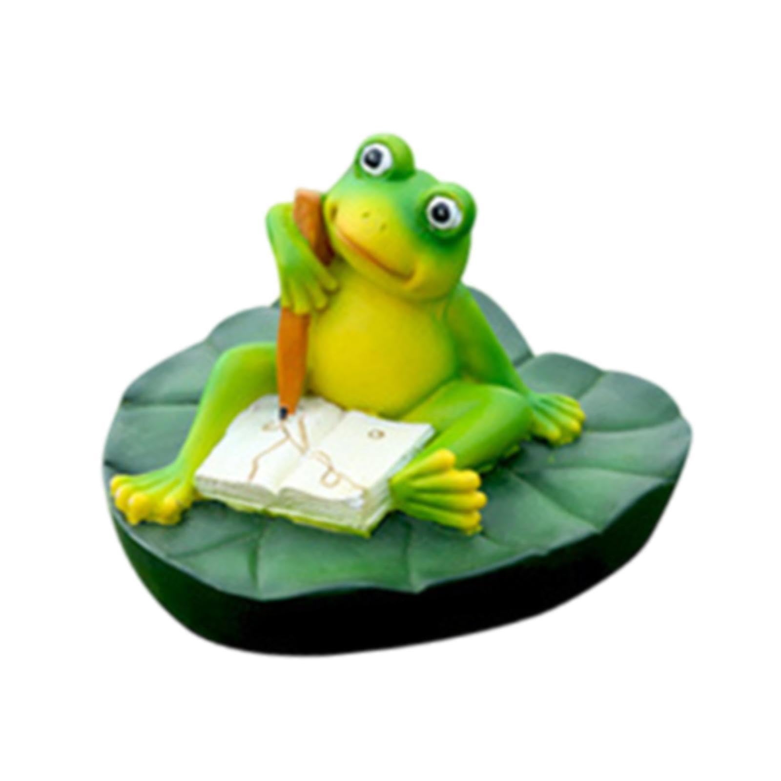 Amazon | Benboo 池の水面浮遊カエルの置物屋外水族館のための面白い池
