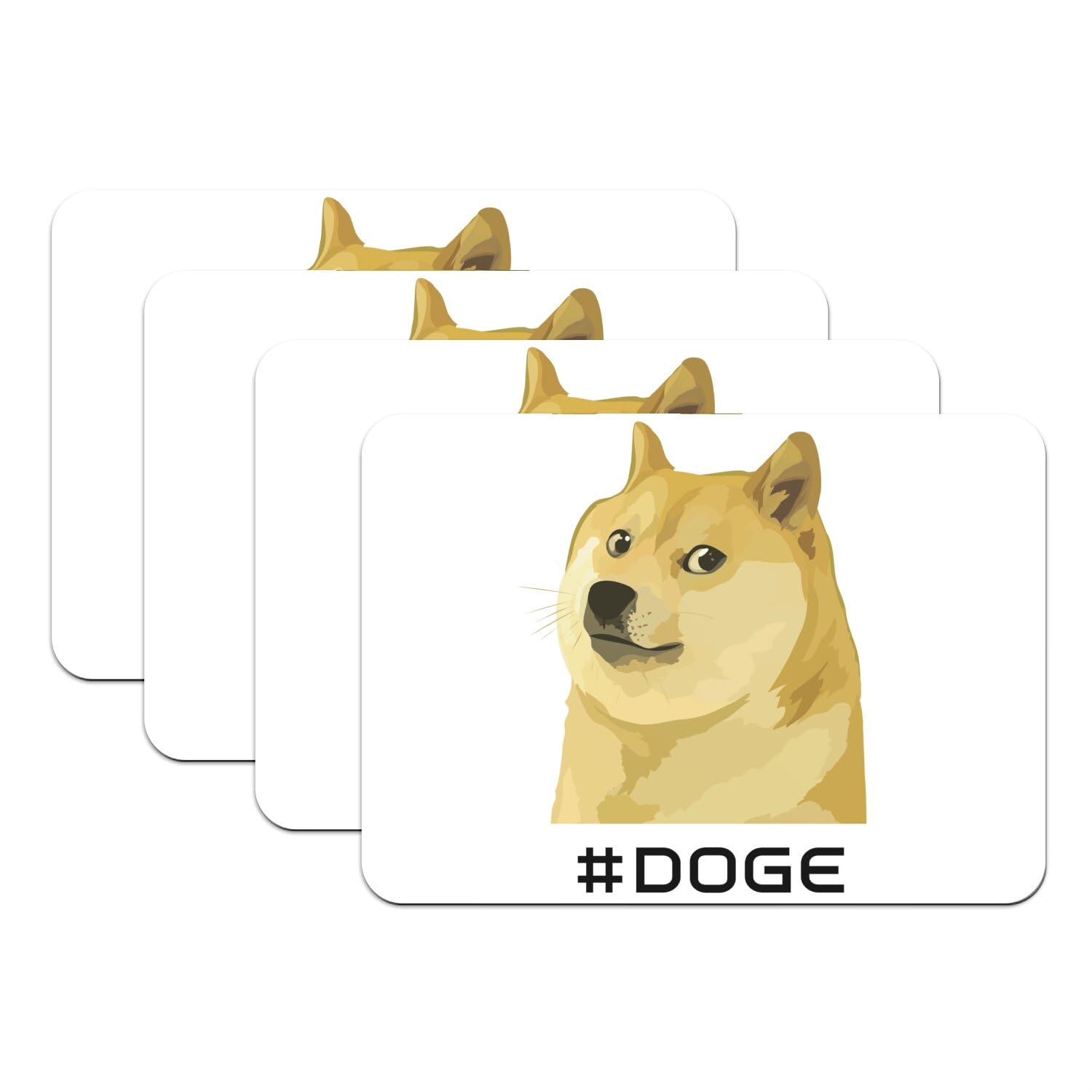 Set de table Doge pour repas geek amusant grand format lavable protection de bureau ordinateur