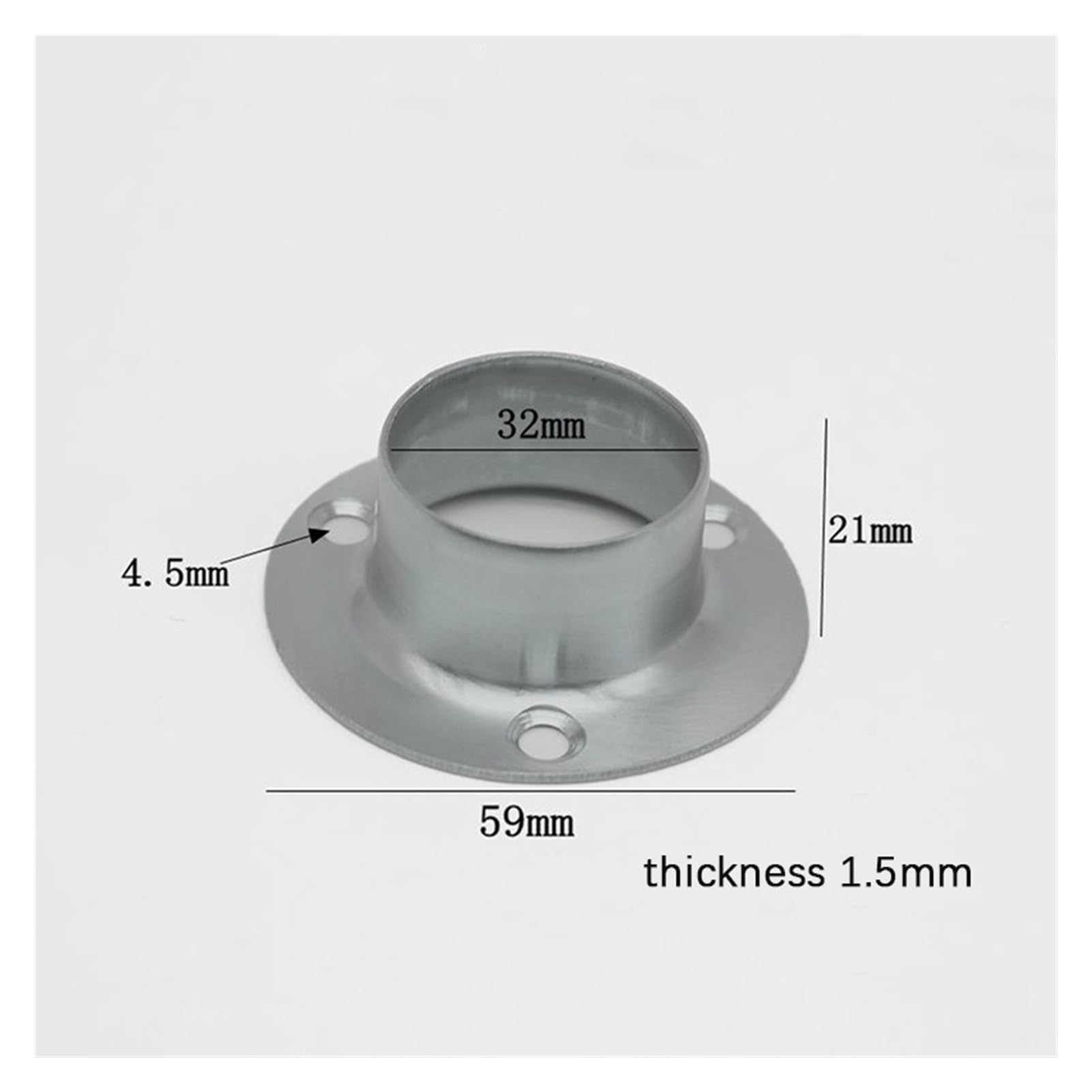 Flange Bracket Stainless Steel Flange Seat Wardrobe Curtain Cloth Rod Seat Round Tube Seats Bracket Household Furniture Hardware Towel Holder(Multi)