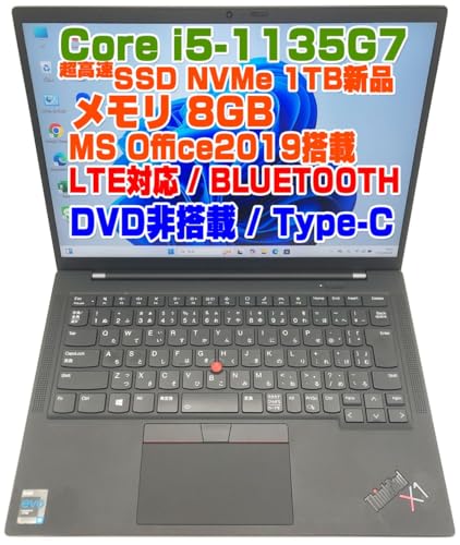 �y�����ςݕi�zThinkPad X1 carbon i5��11����-1135G7/������8GB/SSD:1TB Type-C(Thunderbolt4�Ή�) LTE�Ή� 14�C���`FHD WEB�J���� Win11Pro���� MS OFFICE2019������