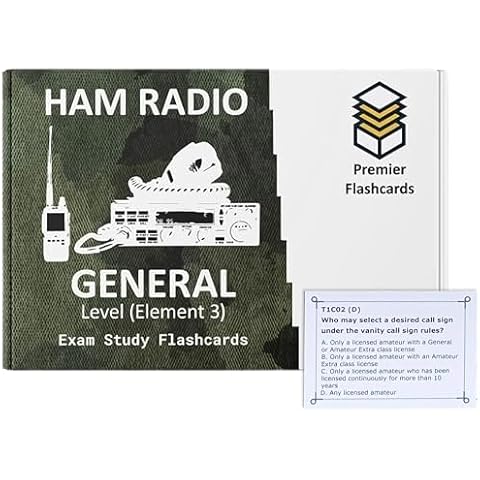 Premier Flashcards- ARRL Ham Radio General License Study Flashcards | Every Question and Answer for The General (Element 3) License Exam | Made in USA | *Exam Effective Date 2023-2027* Cover