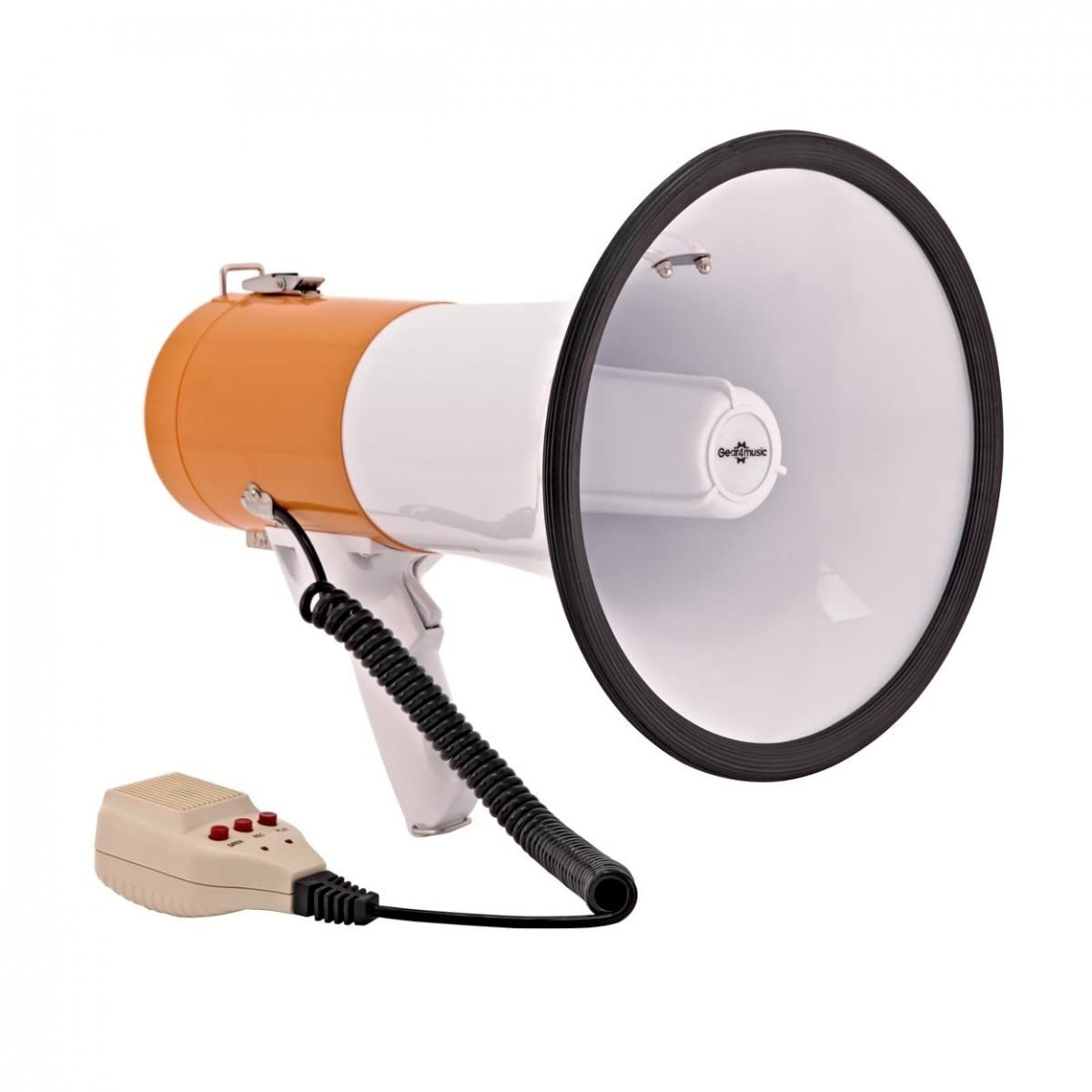 Gear4music Haut-Parleur mégaphone avec Micro et sirène 30W