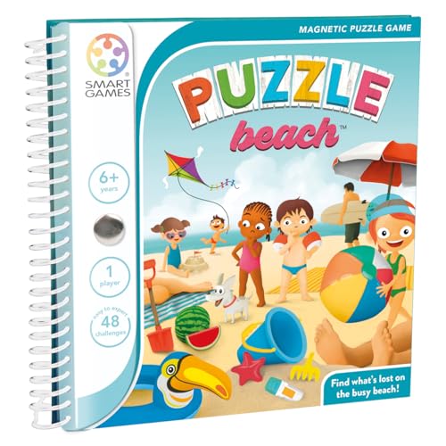 Smart Games - Puzzle Beach Magnetic Puzzle Game with 48 Challenges 6+ Years