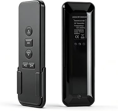 AC123-02 2 Channel Replacement Transmitter, Wireless Transmit Controller for Electric Blinds & Shades, Compatible with Sortfle & A-OK Shade Motors