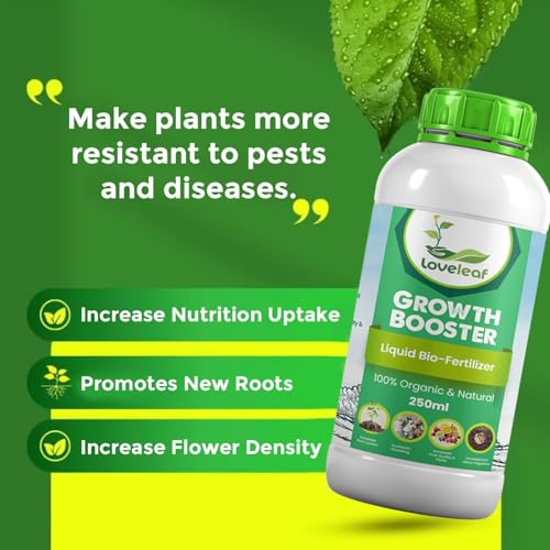 Image of LoveLeaf Organic Liquid Biofertilizer 250ml - 100% Natural NPK Growth Booster for Vegetables, Flowers, Indoor & Outdoor Plants