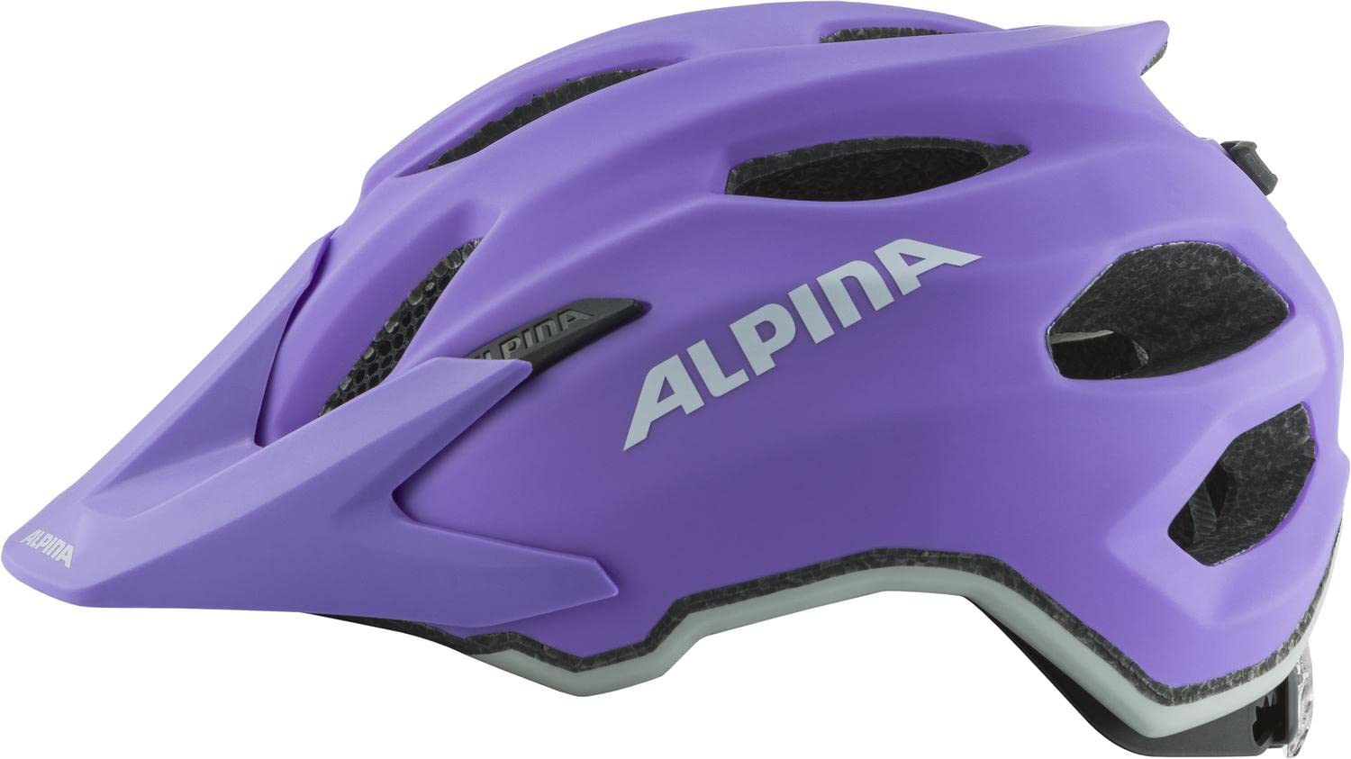 ALPINA Unisex - Dzieci, CARAPAX JR. FLASH Kask rowerowy, purple matt, 51-56 cm