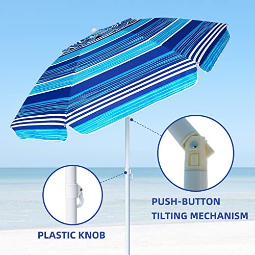 Ammsun TSB16105-B-200 6.5 Ft Heavy Duty Beach Umbrella thumb #4