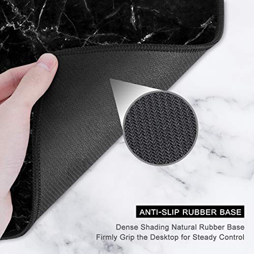 Image of Auhoahsil Large Mouse Pad, Full Desk XXL Extended Gaming Mouse Pad 35 inch X 15 inch, Waterproof Desk Mat with Stitched Edges, Non-Slip Laptop Computer Keyboard Mousepad for Office and Home, Marble Design