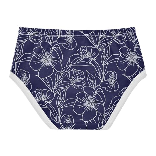 Flowers Floral Blue Toddler Girls's Underwear 2T 23028792