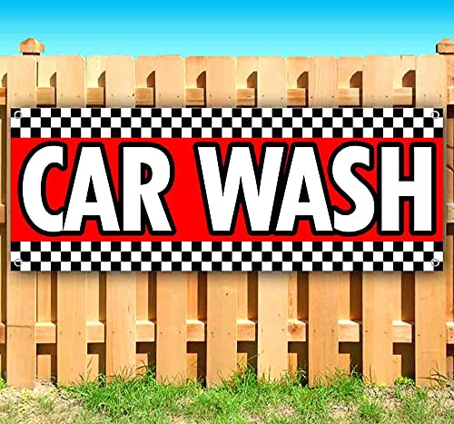 Car Wash Banner 13 oz | Non-Fabric | Heavy-Duty Vinyl Single-Sided With Metal Grommets