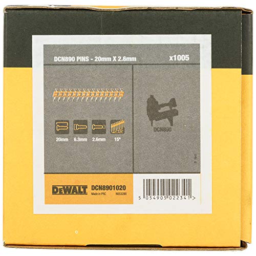 Image of DEWALT DCN8901020 Standard Nails -Pack of 1005 Pcs. (20 mm x 2.6 mm)