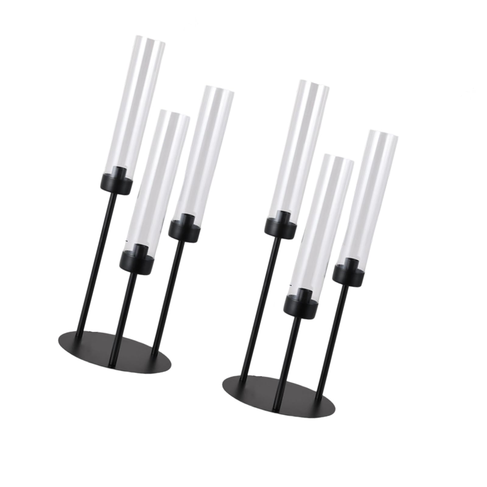 Nucelit Of 2 Functional Acrylic Iron Holders for Creating Ambiances At Special Moments and Celebrations Safe