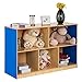 Tangkula 2-Tier Wood Storage Cabinet, Kids Toy Storage Organizer, with 5 Storage Bins, Toy Cabinet Storage Containers for Bedroom, Playroom, School, Children Collection Shelf, Multi-Bin Storage Cubby