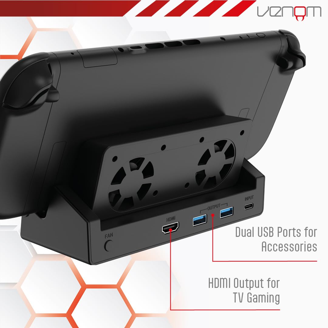 Venom Chłodząca stacja TV do Nintendo Switch 2 z odłączanym wentylatorem i wyjściem HDMI